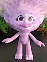 Hasbro DWA LLC Pink Glitter Purple Troll Doll Poppy 6.5&quot; 2015 B6563 - £3.90 GBP