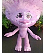 Hasbro DWA LLC Pink Glitter Purple Troll Doll Poppy 6.5&quot; 2015 B6563 - $4.89