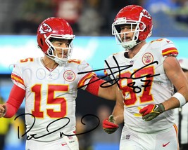 Patrick Mahomes Travis Kelce Signed 8x10 Glossy Photo Autographed RP Signature P - £13.42 GBP