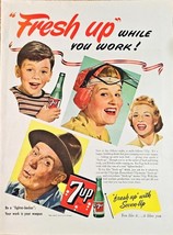 1944-Vintage Print Ad - 7UP - Fresh up while you work - &quot;fighter backer&quot;... - $14.63 CAD