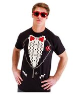 Pixel 8 Instant Tuxedo T Shirt Bow Tie Fun Wedding Cartoon Size Small / ... - $235.17 MXN