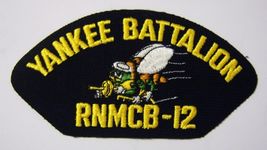 USN CAP/JACKET PATCH - RNMCB-12 YANKEE BATTALION FULL COLOR - $3.37