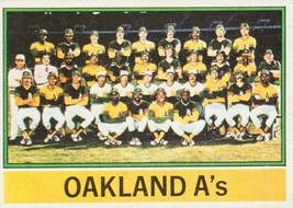 1976 Topps Oakland Athletics Team Card 421 VG - £0.78 GBP