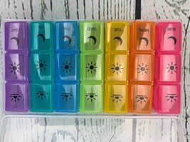 7 DAY PILL ORGANIZER 3 TIMES A DAY TRAVEL PORTABLE DAILY PILL BOX CASE - $20.19
