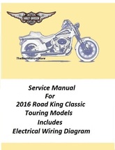 2016 Harley Davidson Road King Classic Touring Models Service Manual - £20.40 GBP