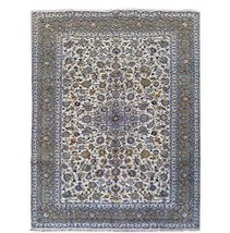 9x12 Authentic Hand Knotted Oriental Wool Rug Ivory B-80111 * - £1,314.29 GBP