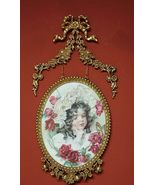 Vintage European Ornate Gold Metal Picture Frame with Chain Hanger, Baro... - $617.49 CAD