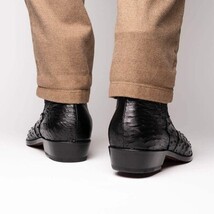 GIORGIO Genuine Ostrich Chelsea Boot Black image 7