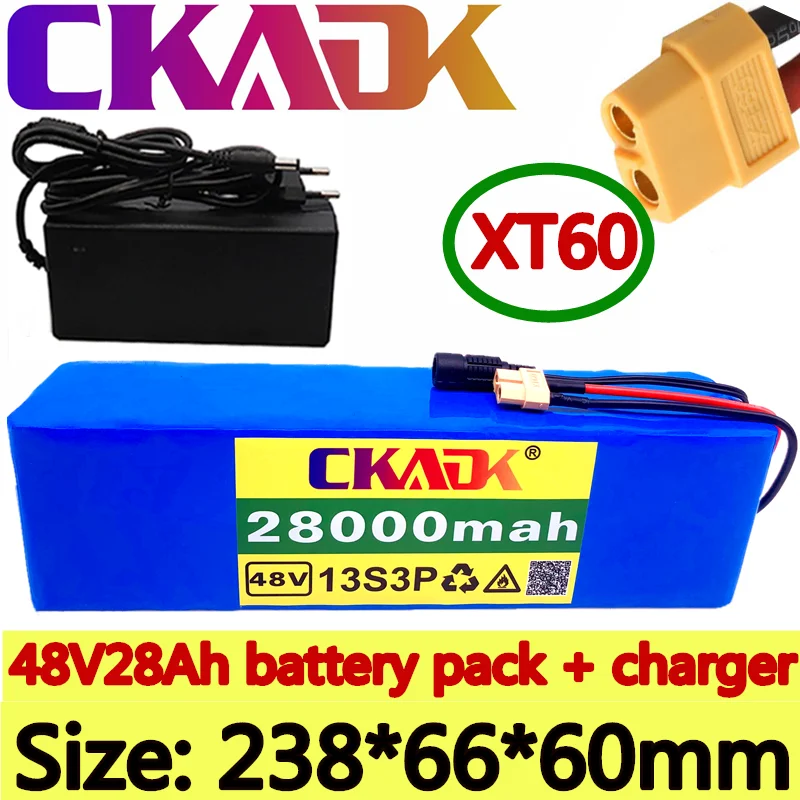 2022 NEW CKADK 48V battery 13s3p 28Ah battery pack 1000W high power battery Ebik - £392.33 GBP