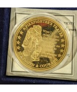 Firefighter Prayer Gold Plated Coin Strength Courage God American Mint COA - $79.26