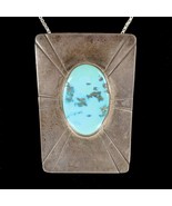 Vintage R.A. Begay Sterling Silver &amp; Turquoise Bolo Tie 20g. - $583.36 CAD