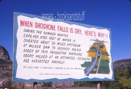 35 mm color slide * Kodachrome 1974 SHOSHONE FALLS sign Twin Falls Chamb... - $5.50