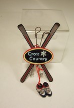 Christmas Ornament Cross Country Skis Poles Boots Shoes Sports Theme Tree - £3.98 GBP