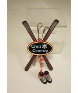 Christmas Ornament Cross Country Skis Poles Boots Shoes Sports Theme Tree - $3.99