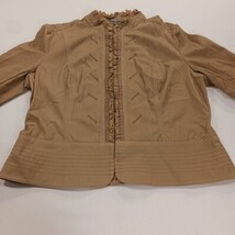 Apt 9 Stretch RN#73277 Women’s Brown Hook & Loop Clasp Closure Jacket Size Large image 14