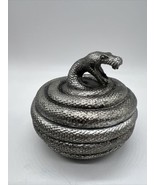 Alchemy Gothic Coiled Snake Pot Wiccan Trinket Box Lid Serpent V89 Missi... - $24.99