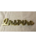 &#39;Inspire&#39; Sturdy Golden Metal Freestanding Sign - $346.69 MXN