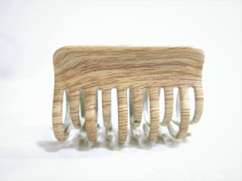 Faux bamboo wood medium/small metal double grip hair claw clip  barrette - £7.95 GBP
