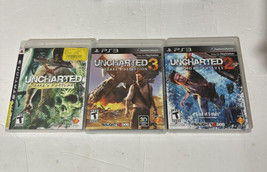 Uncharted lot 1, 2 and, 3 PlayStation 3 ps3 - £17.52 GBP