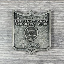 VTG 1976 International Aerobatic Club Experimental Aircraft Belt Buckle Metal - £24.58 GBP