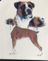 M88 - Ceramic Waterslide Vintage Decal - 5 Boxer Dogs - 2&quot; - $2.25