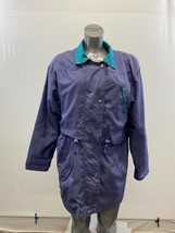 Dew North Women&#39;s Vintage Full Zip Snap Button Up Jacket Size Medium Purple - £12.37 GBP
