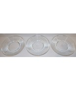 LOVELY SET OF 3 IITTALA FINLAND GLASS AINO AALTO CLEAR 175MM 6 3/4&quot; PLATES - £51.42 GBP
