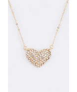 Crystal Heart Pendant Necklace Set - £12.77 GBP