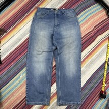 Vintage southpole baggy jeans mens blue skater hip hop y2k wide leg Actual 35x33 - £35.19 GBP