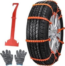 Qoosea Snow Chains for Trucks Tire Chains 12 Pcs Snow Chains for Car Tru... - £30.37 GBP