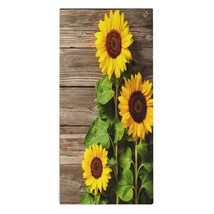 Mondxflaur Yellow Sunflowers Hand Towels for Bathroom Hair Absorbent 14x29 Inch - £10.38 GBP