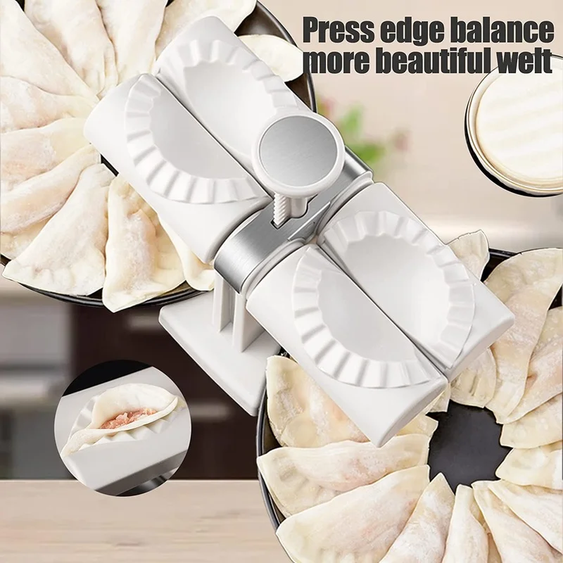 House Home Fully Automatic Dumpling Ahine Double Head Press Dumplings Mold DIY E - £37.69 GBP