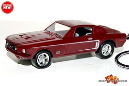 RARE KEY CHAIN BURGUNDY MAROON 1967/1968 FORD MUSTANG GT CUSTOM LIMITED ... - £31.15 GBP
