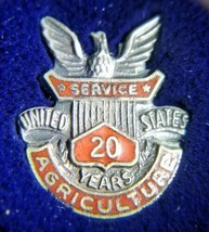 United States Service Lapel Pin Agriculture Service Award US 20 Service ... - £15.71 GBP