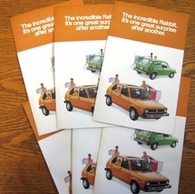1978 VW Volkswagen Rabbit Dealer Sales Brochure LOT (6) pcs, MINT - £3.87 GBP