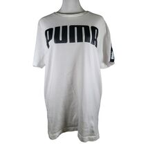 Puma Men's TShirt White Black Short Sleeve Medium - $12.99