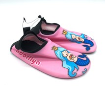 Adorllya Girls Water Shoes Slip On Fabric Mermaid Pink 30/31 US 11/11.5 - $9.74