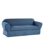Washed Heavy Blue Denim 2 pc Sofa Slip Cover Cotton Couch  Loveseat Arm Chair - $89.09 - $148.49