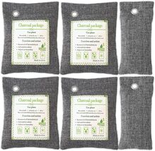 Activated Charcoal Air Purifier - 6-Pack Bamboo Odor Eliminators (4x200g... - $46.48
