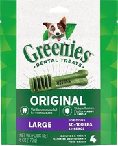 GREENIES Original Large Natural Dog Dental Care Chews Oral Health Dog Tr... - £11.14 GBP