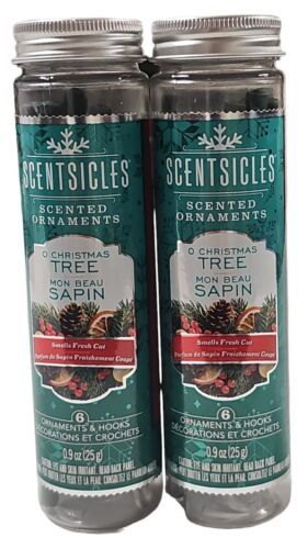 Primary image for ScentSicles Mon Beau Sapin SCENTED CHRISTMAS TREE ORNAMENTS Six Sticks Lot of 2