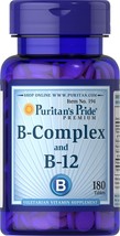 Puritan&#39;s Pride Vitamin B-Complex and Vitamin B-12, 180 Count - £13.53 GBP