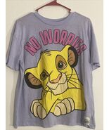 No Worries The Lion King Simba Disney Womens Purple Graphic T Shirt XL P... - $327.90 MXN