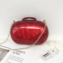 Ellipse Acrylic Bags Cute Clutches Coffee Handbag Evening Clutch Bag Wedding Par - £39.52 GBP