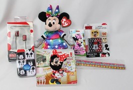 Misc. Lot Minnie &amp; Mickey Mouse Disney Toys &amp; More - Beanie Baby, Earbuds, etc - £18.11 GBP