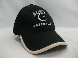 Koala Bear Australia Hat Black White Hook Loop Baseball Cap - £15.84 GBP