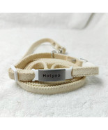 Soft Leather Dog Collar and Leather Leash Set, Adjustable Lengths Leash ... - $31.17 CAD