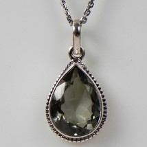 Solid 925 Sterling Silver Green Amethyst Pendant Necklace Women PSV-1165 - £29.11 GBP+