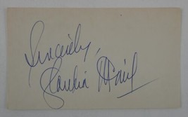 Claudia McNeil Signed 3x5 Index Card Autographed Actress A Raisin In The... - $98.99