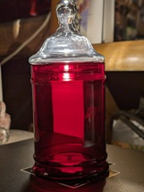  Royal Ruby  Anchor Hocking 24 oz Jar with Clear Glass Lid - £43.25 GBP